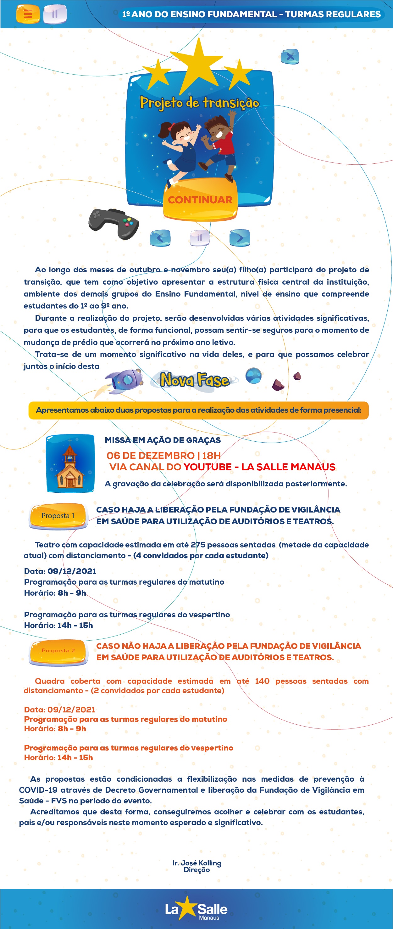 Projeto de Transição - 1º Ano - Turmas Regulares